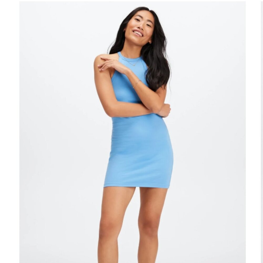 Fabletics Blue High Neck Tank Dress